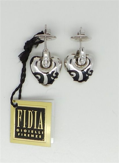 Earrings Fidia Firenze Woman in White Gold Diamante 0.1 Ct ORB027LB - ORB027LB